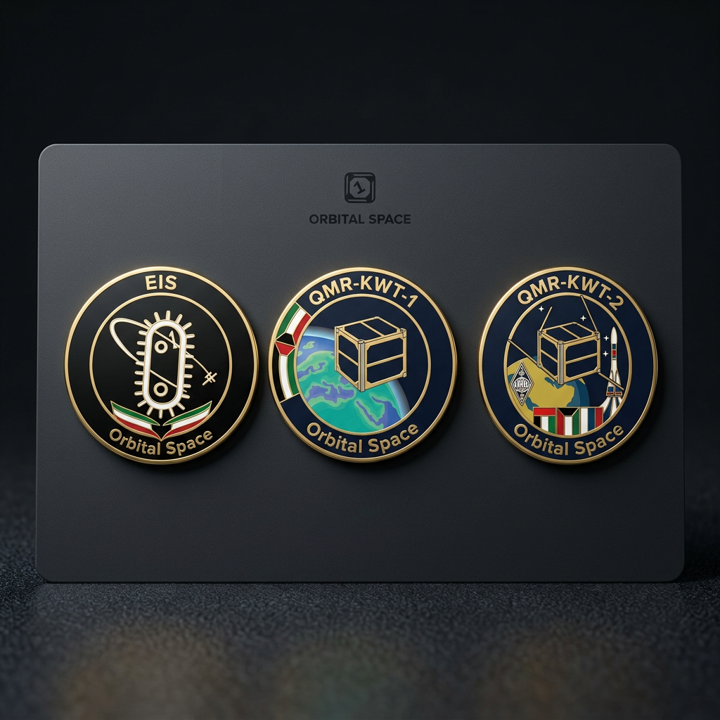 Orbital Space corporate mission enamel pin set
